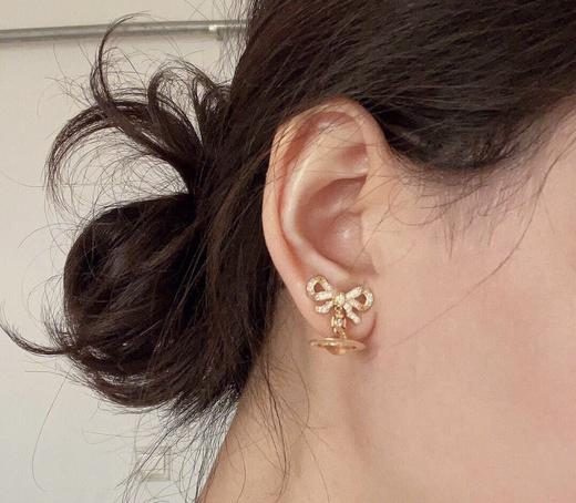 西太后  土星蝴蝶结耳环   施华洛世奇水钻 （XTY） 商品图5