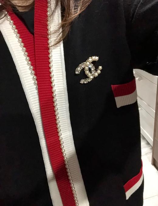 香奈儿 施华洛珍珠水晶双拼胸针（XTY） 商品图7