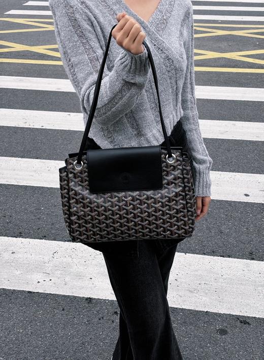 狗牙 戈雅 Rouette 购物袋，4色：黑，棕、灰、绿四色（XS） 商品图13