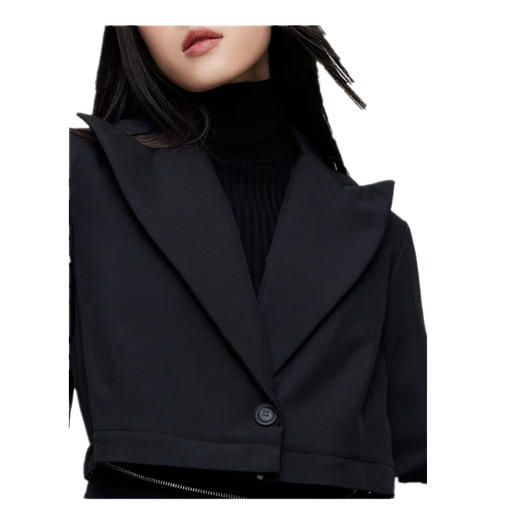 波司登 女及膝可拆卸羽绒风衣羽绒服 B20134786 商品图4