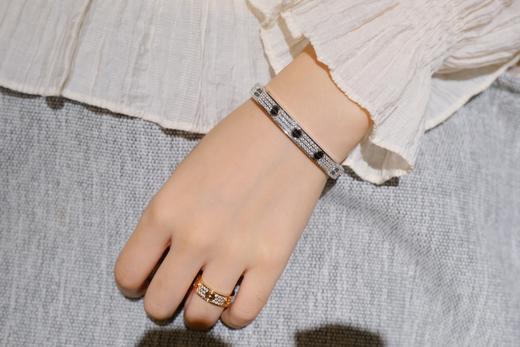 卡地亚  黑陶瓷满天星宽版手镯    （XTY） 商品图7