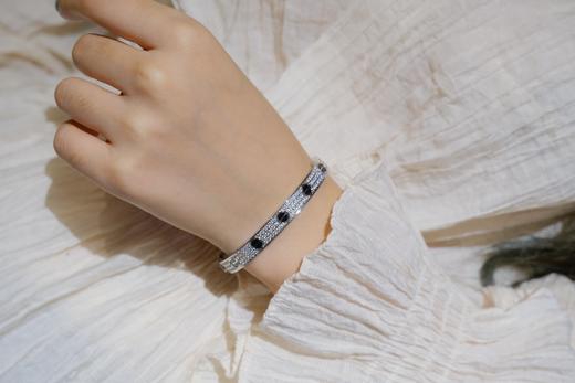 卡地亚  黑陶瓷满天星宽版手镯    （XTY） 商品图12