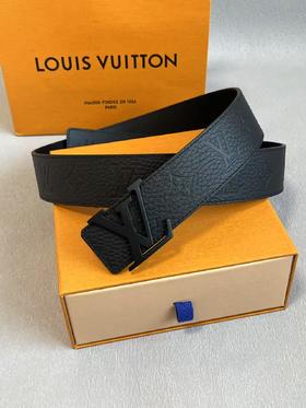 驴家 荔枝纹黑色压纹腰带（GD）