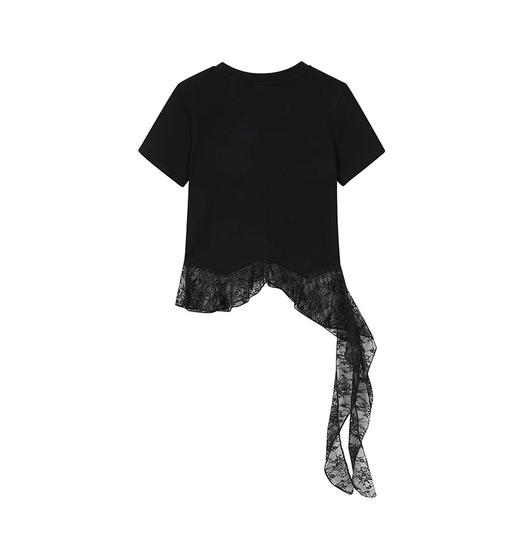 不规则拼蕾丝T 商品图2