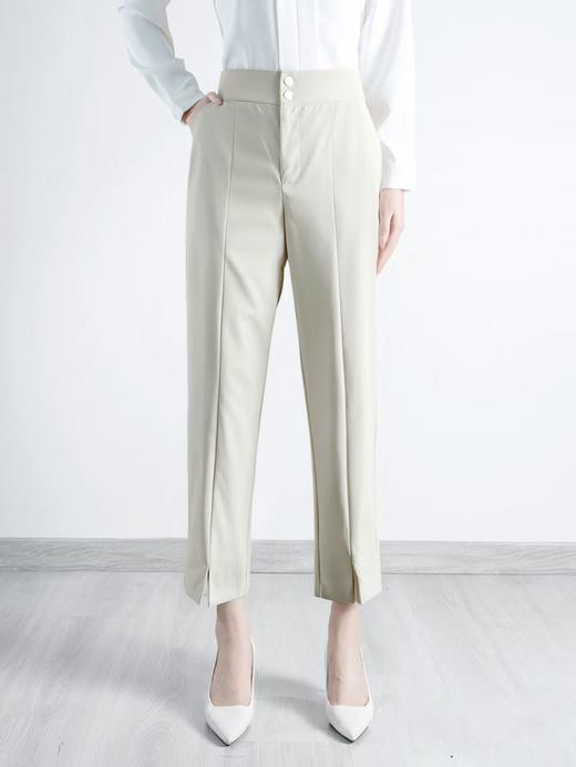 双十二福利！【诗铭洛可】W907小脚裤开叉两粒扣品质九分裤 商品图0