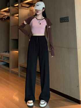 双十二福利!【诗铭洛可】W959阔腿裤垂感不易皱直筒裤