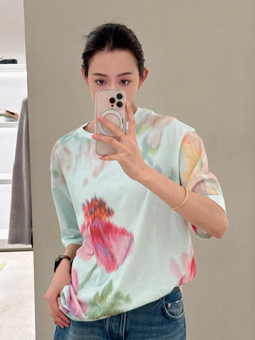 罗意威春夏新款花朵晕染短袖（TM） 商品图0