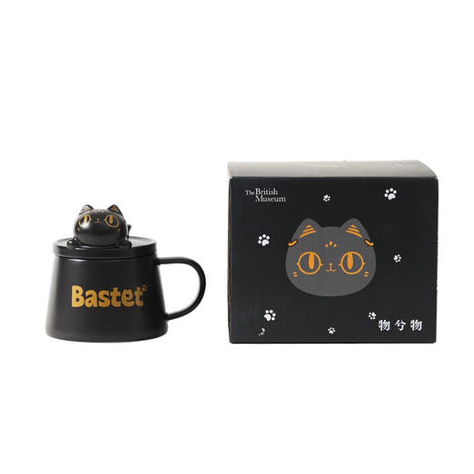 【多样屋专柜】大英博物馆马克杯安德森猫手机支架陶瓷饮水杯子送男女生日礼物萌猫手机支架马克杯400ml 商品图7