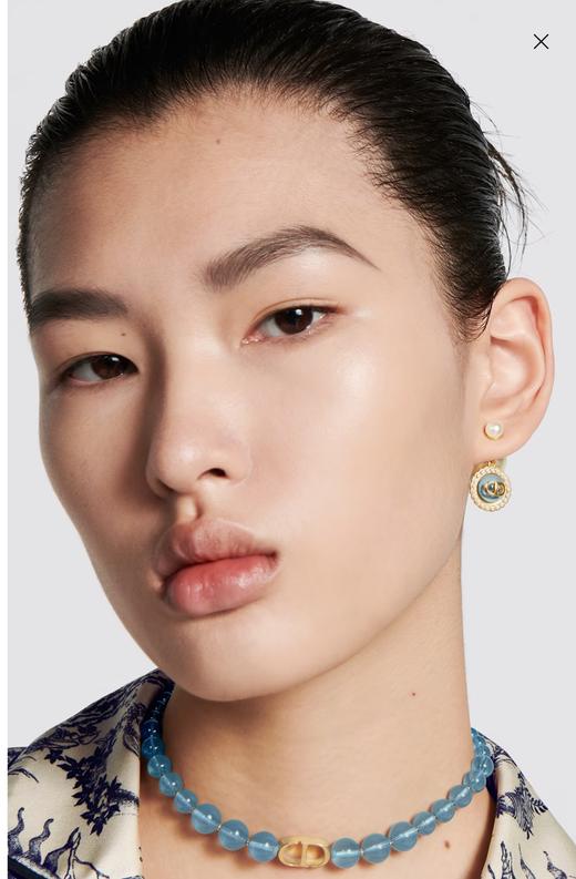 迪奥 琉璃珠双珠耳钉（XTY） 商品图2