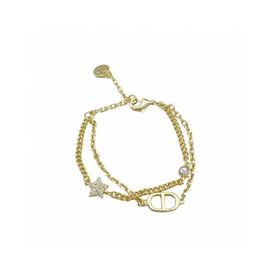 迪奥 CD星星水钻双层细链子手链（XK）