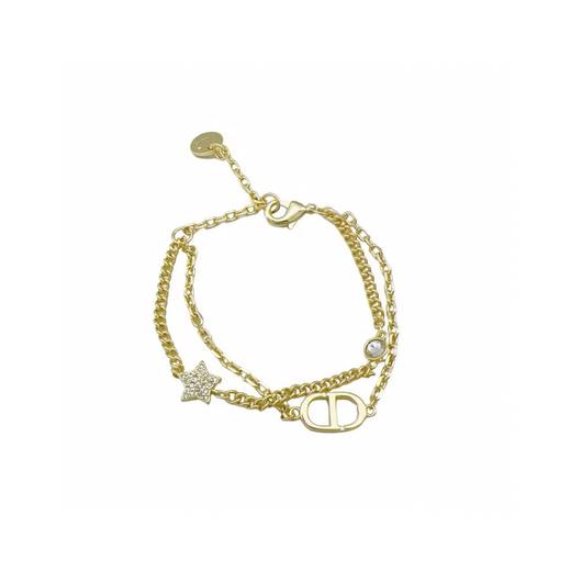 迪奥 CD星星水钻双层细链子手链（XK） 商品图0