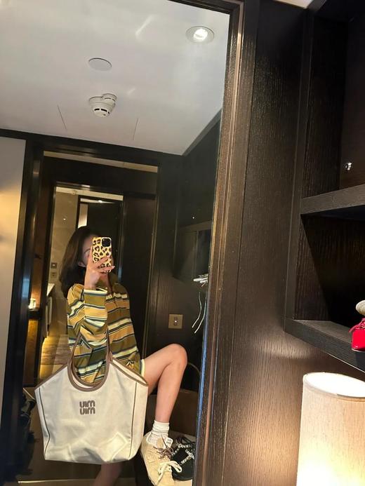 缪缪 24SS帆布拼皮秀款腋下包，完全对版的帆布料（MM） 商品图10