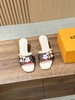 驴家 LV 2025/ss新款丹宁牛仔系列小蝴蝶猫跟拖鞋 印花拖鞋 （DBG） 商品缩略图5