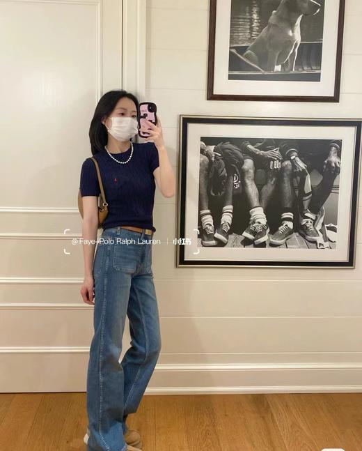 Ralph Lauren拉夫劳伦 新款纯色小马刺绣圆领 针织女士毛衣短袖 女神款 （SS） 商品图8