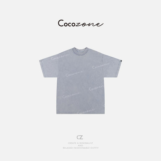 COCO ZONE 刘一一【100棉】美式复古小立领宽松短袖T恤CD1A0401 商品图0