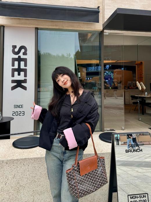 狗牙 戈雅 Rouette 购物袋，4色：黑，棕、灰、绿四色（XS） 商品图11