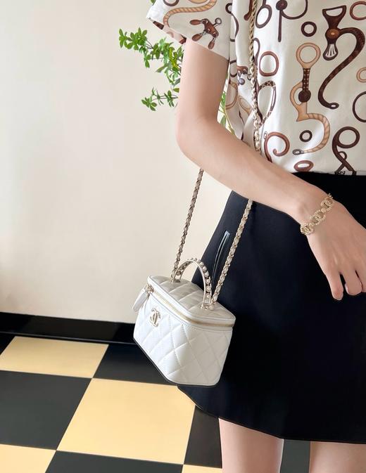 香奈儿  24s春夏  珍珠手提长盒子   手提包 单肩包 （LZ） 商品图3
