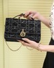 迪奥 Miss Dior字母吊坠可拆卸可调节肩带藤格 纹粗花呢 单肩斜挎手提包 女款黑色  （ZB*MDL） 商品缩略图10