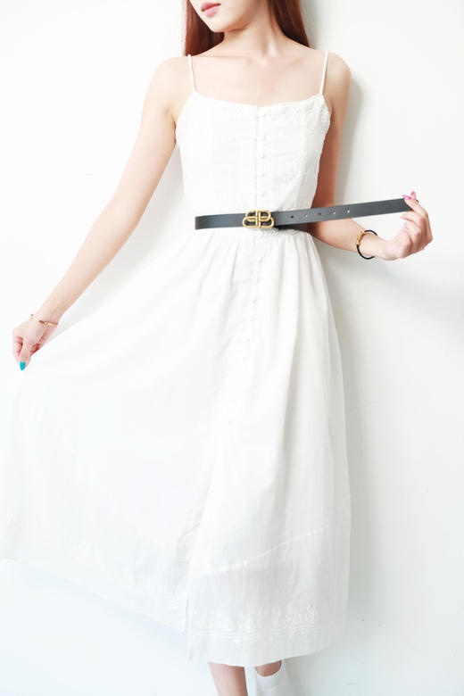 就很好看哇，复古鎏金呢。法式优雅气质黑金古铜牛皮腰带C070558 商品图9