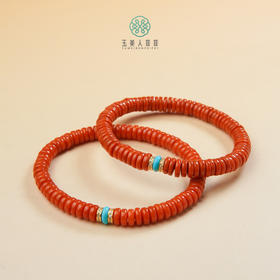 DS925南红手串-南红药片珠单圈手串约6mm