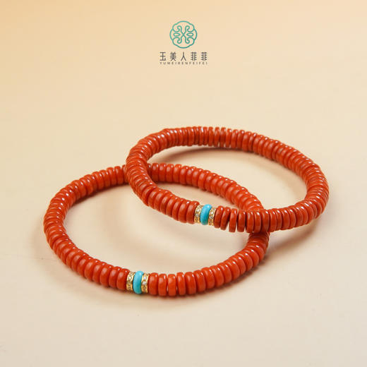 S925南红手串-南红药片珠单圈手串约6mm 商品图0