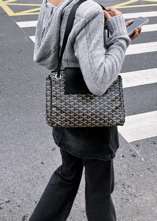 狗牙 戈雅 Rouette 购物袋，4色：黑，棕、灰、绿四色（XS） 商品图7