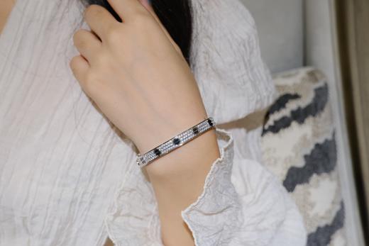 卡地亚  黑陶瓷满天星宽版手镯    （XTY） 商品图4