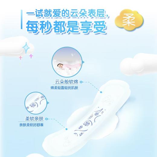 ABC 瞬吸云棉0.1极薄夜用卫生巾420mm3片4包共12片 SX4212P 商品图4