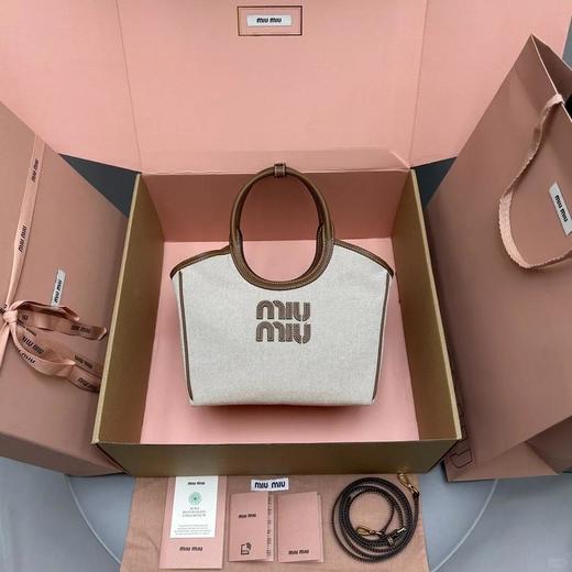 缪缪 24SS帆布拼皮秀款腋下包，完全对版的帆布料（MM） 商品图5