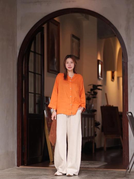 Aimi 天丝亚麻山本弯刀裤 ME2846 商品图4