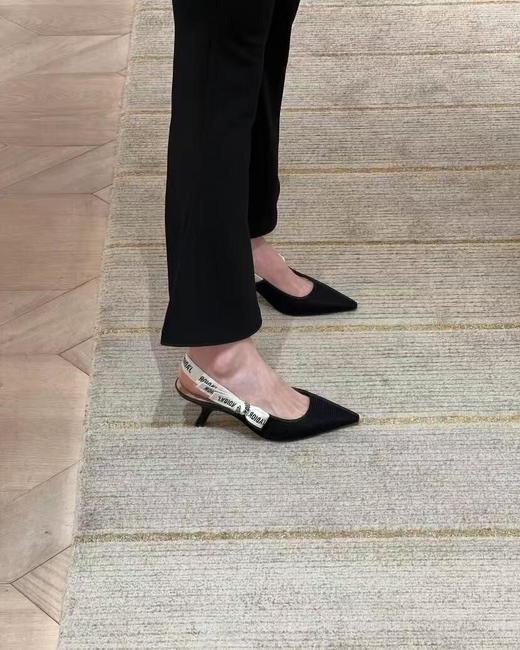 迪奥 J'Adior 尖头 系带 细跟 高跟鞋 10cm  6.5cm 芭蕾平底鞋（DBG） 商品图2