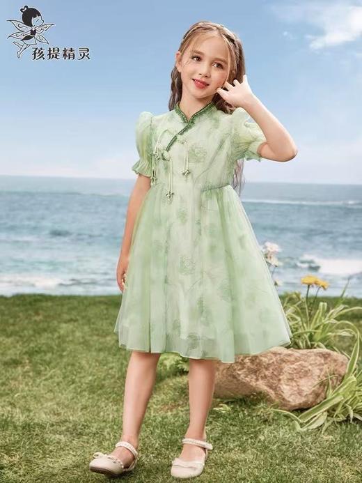 【孩提精灵】新中式盘扣2027童连衣裙-喜出 商品图2