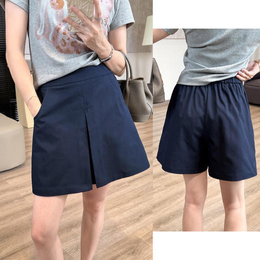 抗皱miu系叠褶裙裤！2025简约设计通勤显瘦短裤/肚腩消失术夏新款！ 商品图5