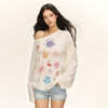 Ariseism 美式复古设计感宽松斜肩罩衫长袖t恤女秋季新款修身上衣 商品缩略图2