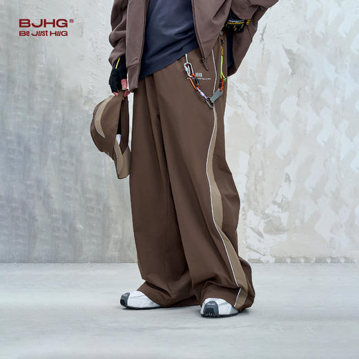 BJHG不计后果机能风工装裤子男款夏季轻薄反光条设计感冲锋长裤女 商品图0