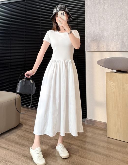 T恤感精修型拼接连衣裙弹力显瘦短袖裙摆防晒连衣裙 商品图10