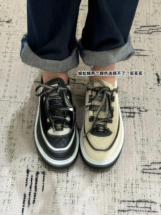 香奈儿 新款 米兰走秀运动鞋  双C方圆头系带休闲鞋（DBG） 商品图5