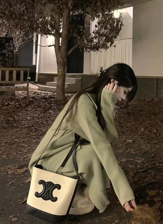 赛琳  黑白 cuir triomphe 水桶包 单肩包 斜挎包 （LZ） 商品图4