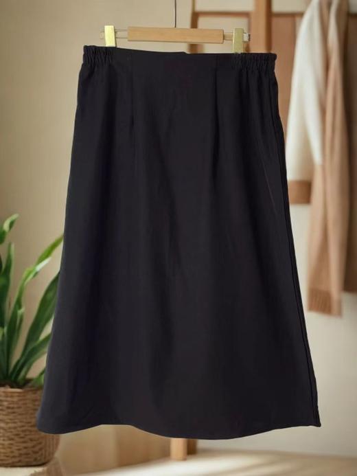 【诗铭洛可】W616半裙侧边松紧腰后开叉设计裙B8-1 商品图2