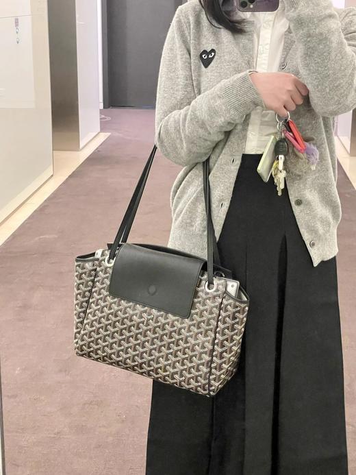 狗牙 戈雅 Rouette 购物袋，4色：黑，棕、灰、绿四色（XS） 商品图14