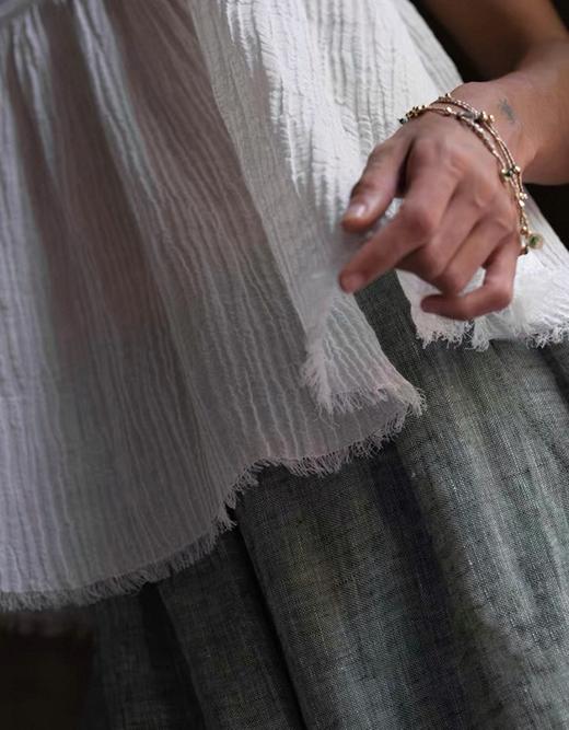 Jai  枯麦色/白色肌理亚麻伞型吊带 商品图4