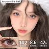 Utoocon月抛·钻石猫眼蓝/钻石猫眼紫/钻石猫眼灰/钻石猫眼棕·14.2mm中等着色·左右眼可不同度数 商品缩略图3