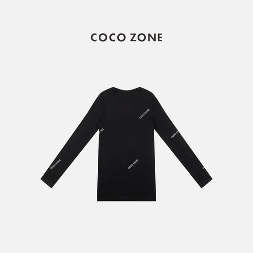 COCO ZONE 刘一一 秋季设计感长袖T恤修身显瘦圆领上衣CC2C2260 商品图1