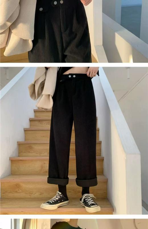 【诗铭洛可】（加绒）XC7563细纹加绒秋冬休闲裤B5-3/B10-2 商品图1