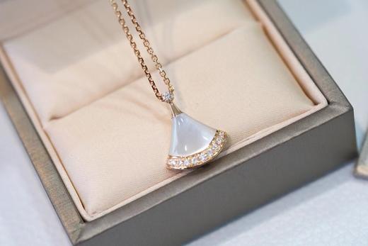 宝格丽 diva's dream 玫瑰金白贝母/红色小号扇子项链（XTY） 商品图0