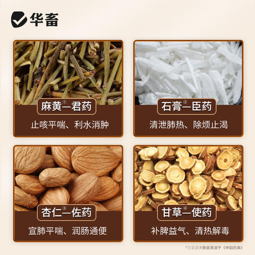华畜兽用0.3g麻杏石甘片猪用牛羊鸡鸭鹅药肺炎咳喘清肺止咳呼吸道 商品图2