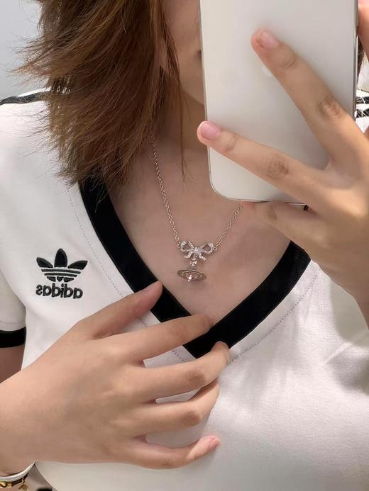 西太后 冰莓粉宇宙土星蝴蝶结项链（XTY） 商品图4