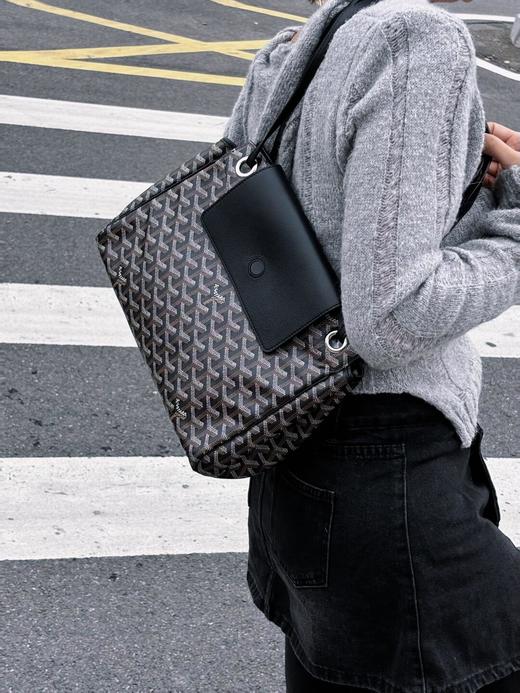 狗牙 戈雅 Rouette 购物袋，4色：黑，棕、灰、绿四色（XS） 商品图12