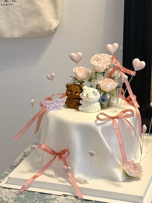 小熊情侣桌布蛋糕（提前24小时预定） 商品图1