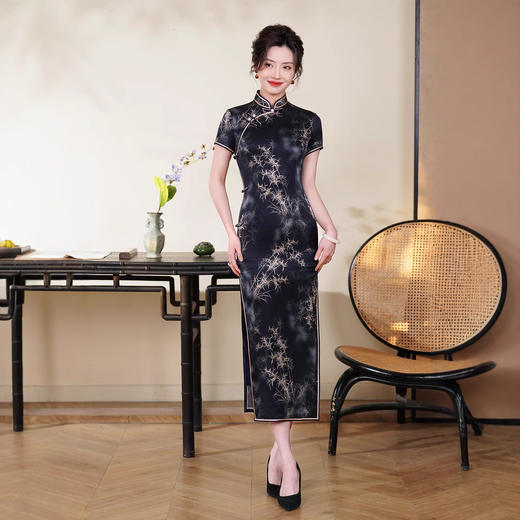 QXY 990真丝旗袍改良桑蚕丝复古时尚 商品图0